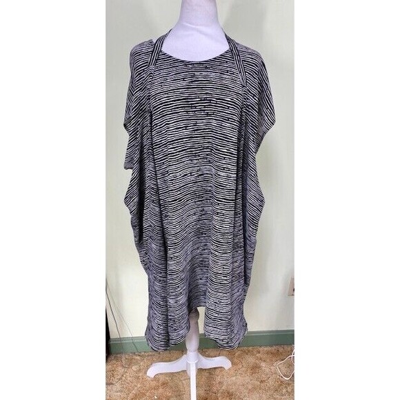 Niche Nilgun Derman Sz S/M Galaxy Stripe Around Neck Lagenlook Dress Boho Resort - Picture 1 of 10